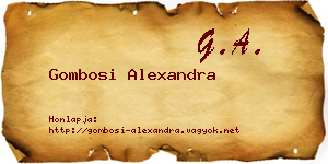 Gombosi Alexandra névjegykártya